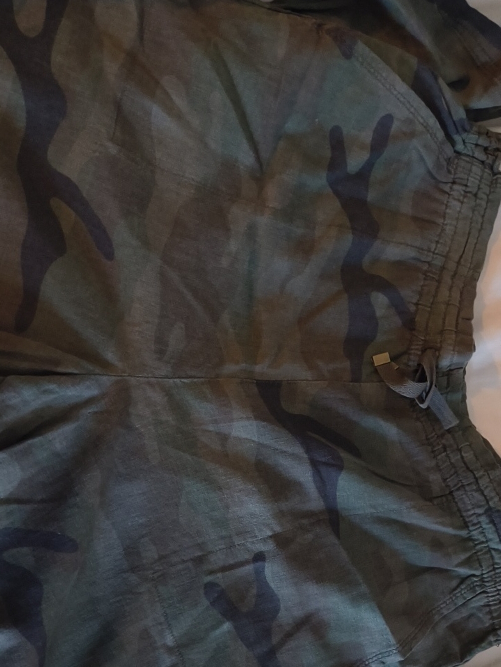 Women's Camouflage Drawstring Pants - Green Camo